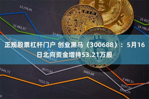 正规股票杠杆门户 创业黑马（300688）：5月16日北向资金增持53.21万股
