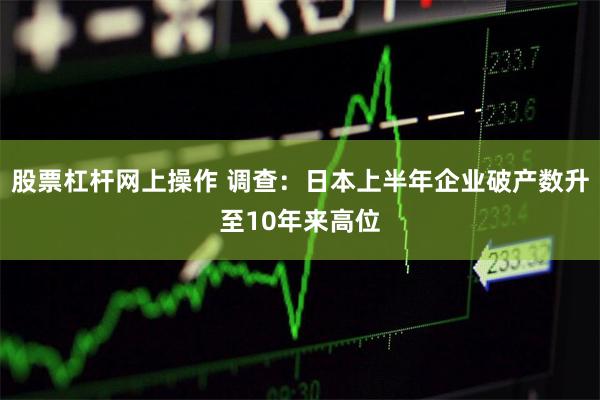 股票杠杆网上操作 调查：日本上半年企业破产数升至10年来高位