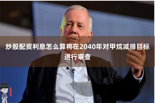 炒股配资利息怎么算将在2040年对甲烷减排目标进行审查